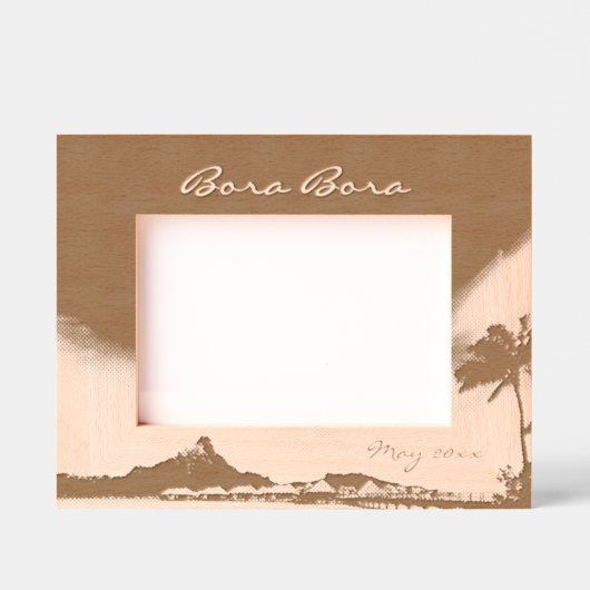 Bora Bora 7" x 5" Geätzte Rahmen (Vorderseite)