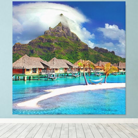 ฺBora Bora Beach Leinwanddruck (Insitu (Holzboden))