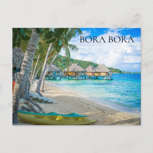 Bora Bora Beach Overwater Bungalows Foto Postkarte (Vorderseite)