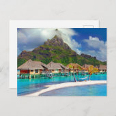 ฺBora Bora Beach Postkarte (Vorne/Hinten)