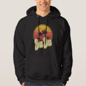 Bora Bora Beach Retro Sunset Hoodie (Vorderseite)