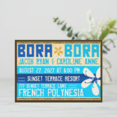 BORA BORA Bestimmungsort-Einladung Einladung (Stehend Vorderseite)