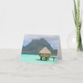 Bora Bora Bungalow Note Card Karte (Vorderseite)
