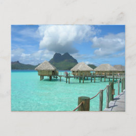 Bora Bora Bungalow Postcard Postkarte