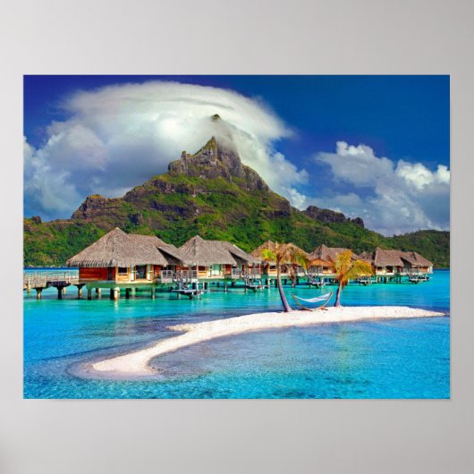 Bora Bora Caribbean Island Poster (Vorne)