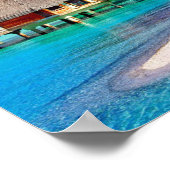 Bora Bora Caribbean Island Poster (Ecke)