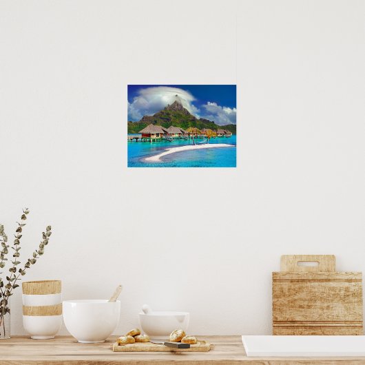 Bora Bora Caribbean Island Poster (Küche)