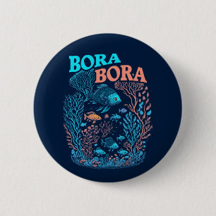 Bora Bora Coral Reef Button