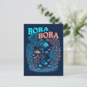 Bora Bora Coral Reef Postkarte (Stehend Vorderseite)