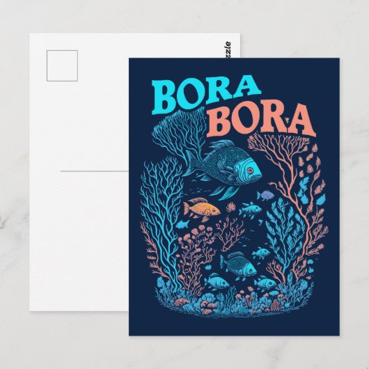 Bora Bora Coral Reef Postkarte (Vorne/Hinten)
