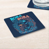 Bora Bora Coral Reef Rechteckiger Pappuntersetzer (angewinkelt)