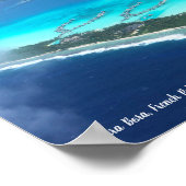 Bora Bora, Französisch-Polynesien aus der Luft Poster (Ecke)
