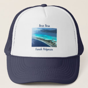 Bora Bora, Französisch-Polynesien aus der Luft Truckerkappe
