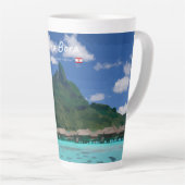 Bora Bora, Französisch-Polynesien - Großes Strandr Milchtasse (Rechte Ecke)