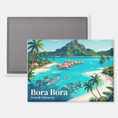 Bora Bora Französisch-Polynesien Magnet (Vorderseite/Rückseite)