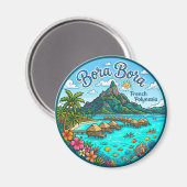 Bora Bora Französisch-Polynesien Magnet (Vorderseite/Rückseite)