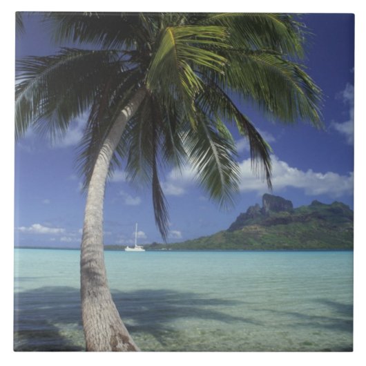 Bora Bora, Französisch-Polynesien Mt. Otemanu gese Fliese (Vorderseite)