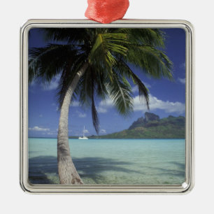 Bora Bora, Französisch-Polynesien Mt. Otemanu gese Silbernes Ornament