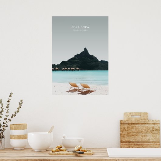 Bora Bora, Französisch-Polynesien Poster (Küche)