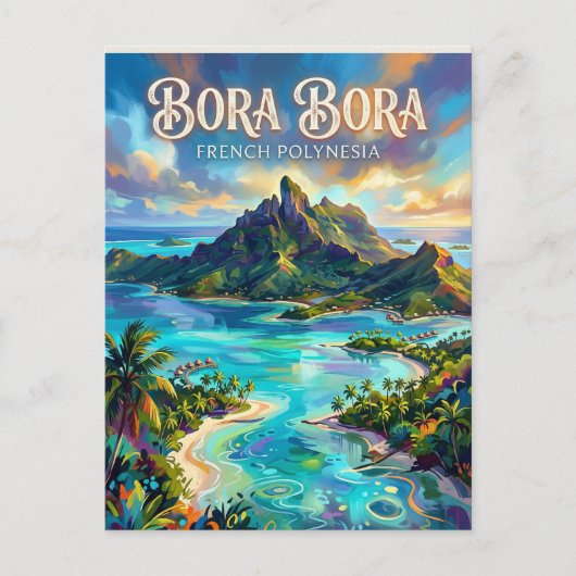 Bora Bora Französisch-Polynesien Postkarte (Vorderseite)