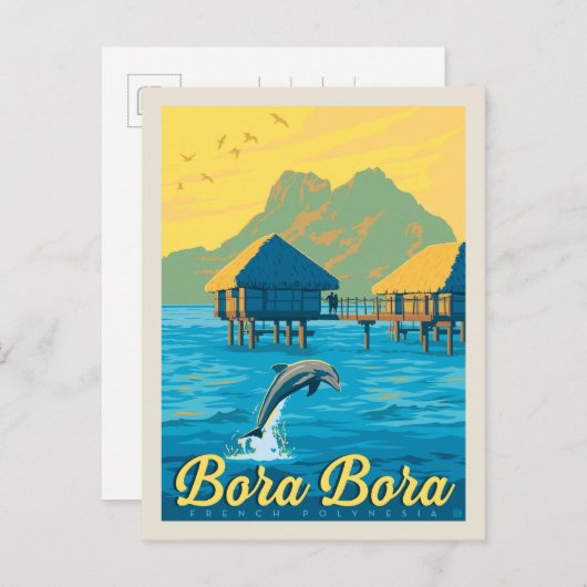 Bora Bora, Französisch-Polynesien Postkarte (Vorne/Hinten)