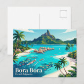 Bora Bora Französisch-Polynesien Postkarte (Vorne/Hinten)