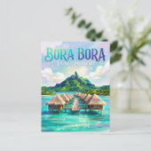 Bora Bora Französisch-Polynesien Postkarte (Stehend Vorderseite)