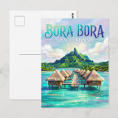 Bora Bora Französisch-Polynesien Postkarte (Vorne/Hinten)