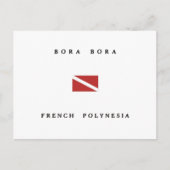 Bora Bora Französisch Polynesien Scuba Dive Flag Postkarte (Vorderseite)