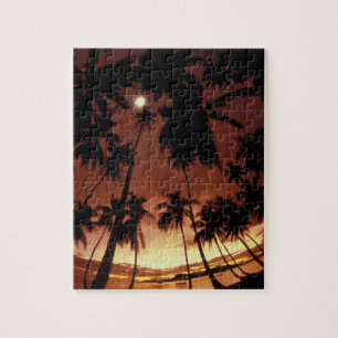 Bora Bora, Französisch-Polynesien-Sonnenuntergang Puzzle