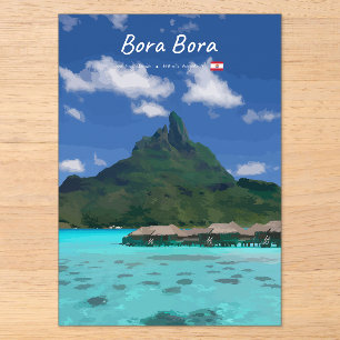 Bora Bora, Französisch-Polynesien - Strandresort Acryleinladungen