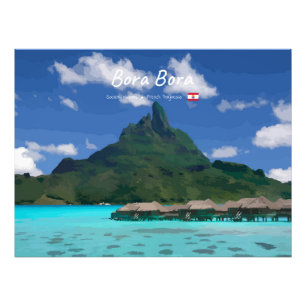 Bora Bora, Französisch-Polynesien - Strandresort Fotodruck