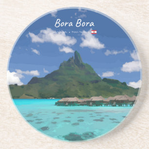 Bora Bora, Französisch-Polynesien - Strandresort Getränkeuntersetzer