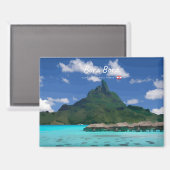 Bora Bora, Französisch-Polynesien - Strandresort Magnet (Vorderseite/Rückseite)