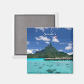 Bora Bora, Französisch-Polynesien - Strandresort Magnet (Vorderseite/Rückseite)