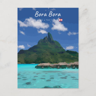 Bora Bora, Französisch-Polynesien - Strandresort Postkarte