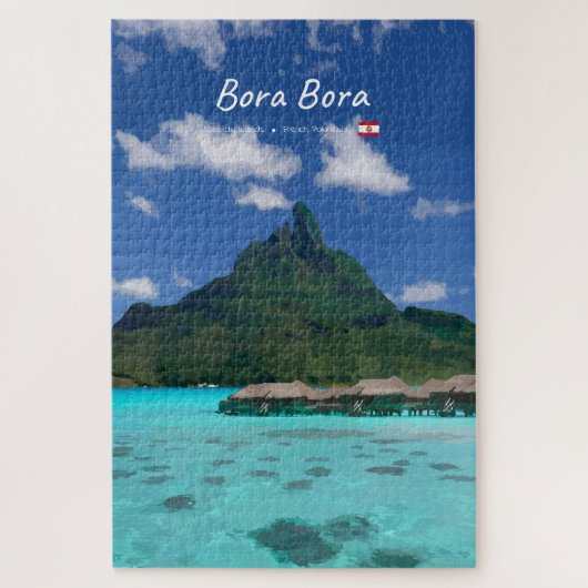 Bora Bora, Französisch-Polynesien - Strandresort Puzzle (Vertikal)