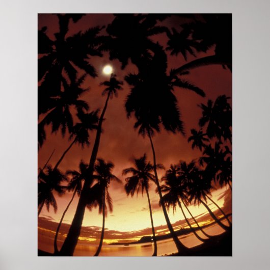 Bora Bora, Französisch-Polynesien Sunset durch Poster (Vorne)