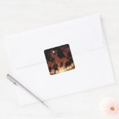 Bora Bora, Französisch-Polynesien Sunset durch Quadratischer Aufkleber (Umschlag)