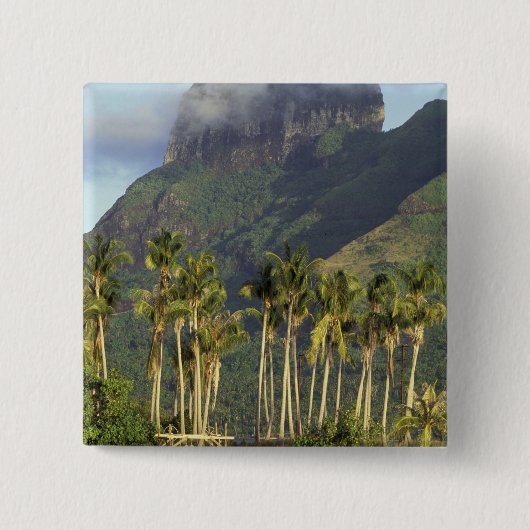 Bora Bora, Französisch-Polynesien Wasserfront-Szen Button (Vorderseite)