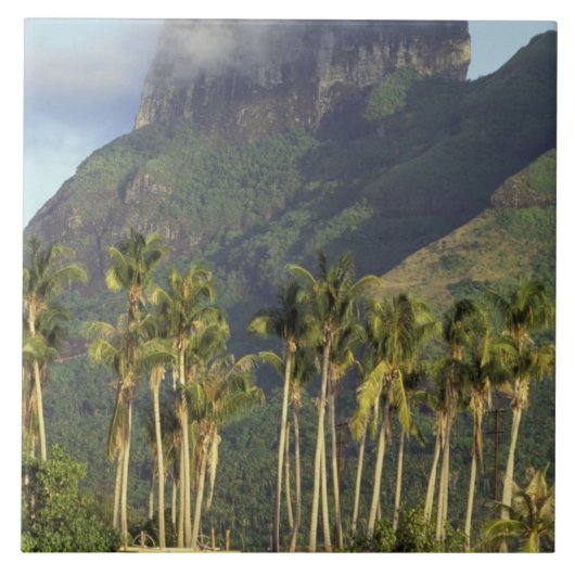 Bora Bora, Französisch-Polynesien Wasserfront-Szen Fliese (Vorderseite)