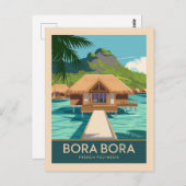 Bora Bora French Polynesia Postkarte (Vorne/Hinten)
