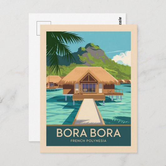 Bora Bora French Polynesia Postkarte (Vorne/Hinten)