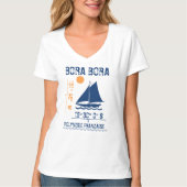 Bora Bora French Polynesia Sailboat T-Shirt (Vorderseite)