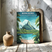 Bora Bora French Polynesia Travel Poster Canvas Leinwanddruck