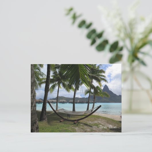Bora Bora Hammock Postkarte (Stehend Vorderseite)