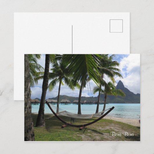 Bora Bora Hammock Postkarte (Vorne/Hinten)