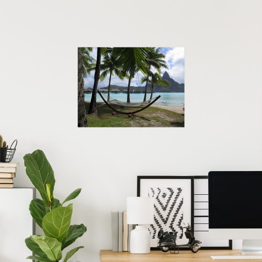 Bora Bora Hängematte Poster (Heimbüro)