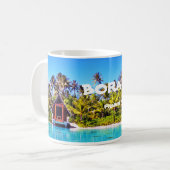 Bora Bora Hochzeits-Kapellen-Trinkbehälter Kaffeetasse (Vorderseite Links)