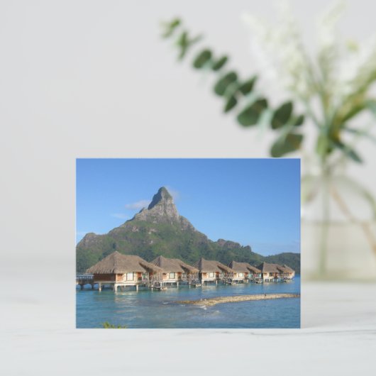 Bora Bora Huts Postkarte (Stehend Vorderseite)